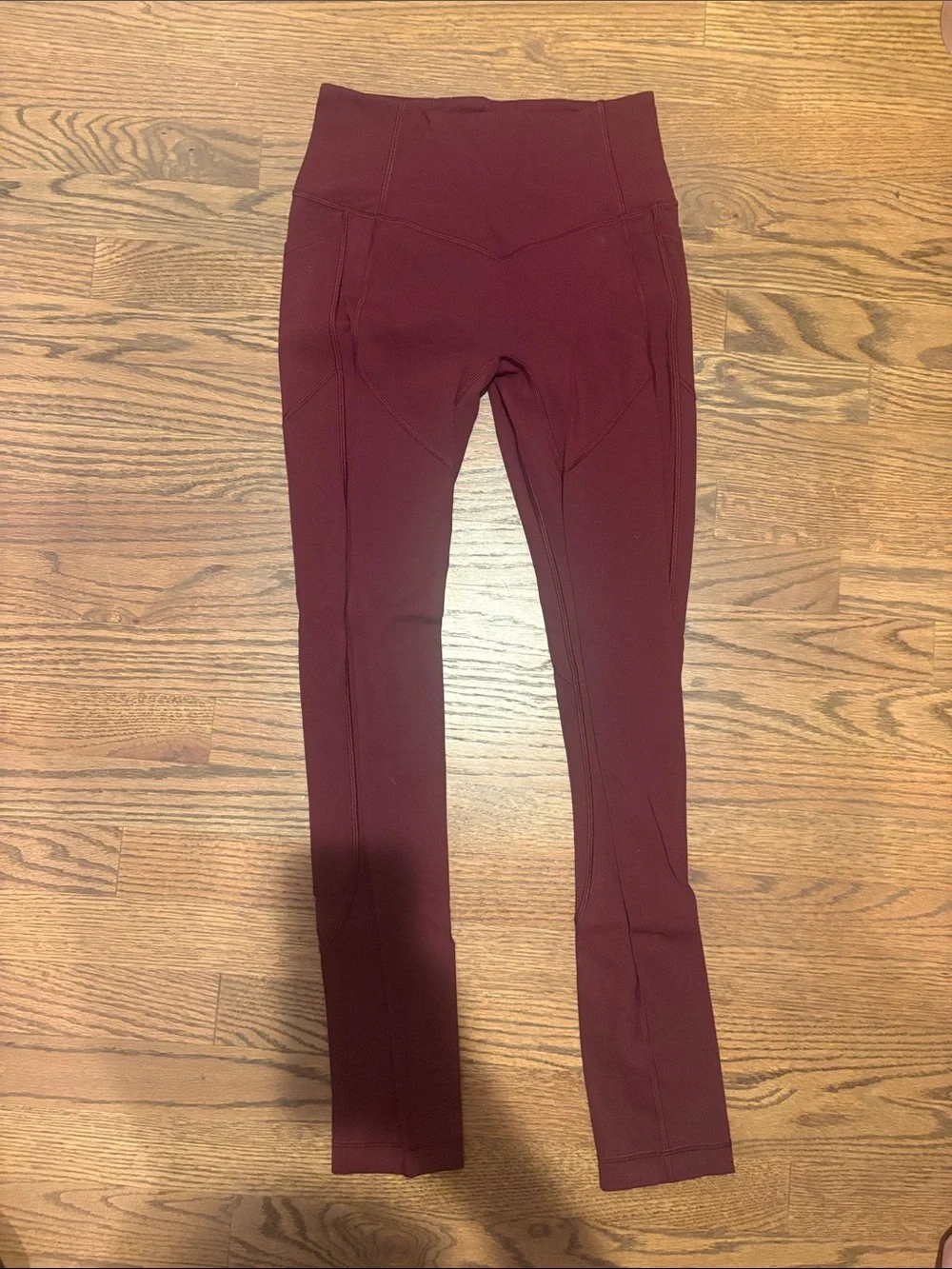 Lululemon Wunder Train High-Waist Wine Red Leggings